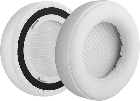 Geekria QuickFit Replacement Ear Pads for Corsair Virtuoso RGB, Virtuoso RGB Wireless SE, Virtuoso RGB Wireless XT Headphones Ear Cushions, Headset Earpads, Ear Cups Cover Repair Parts (White)