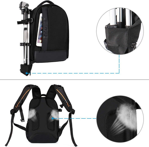 MOSISO Camera Backpack, DSLR/SLR/Mirrorless Photography Case, Padded Shockproof Bag with Modular Inserts & Tripod Holder
