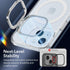 ESR Military-Grade Protective Case for iPhone 15 Plus, Clear Back Cover with Built-in Stash Stand, Compatible with