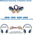SIMOLIO Kids Headphones for School, Safe Volume Limiter with Microphone, Adjustable & Foldable Wired Headsets for