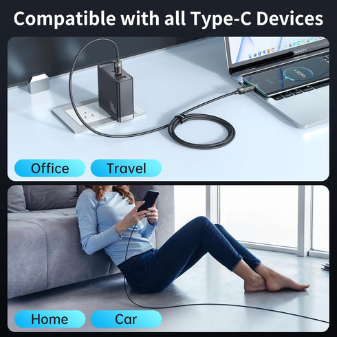 mcdodo USB C to USB C Charger Cable, Transparent Data Cable, PD 100W Charger with Digital Display for iPhone 15/MacBook