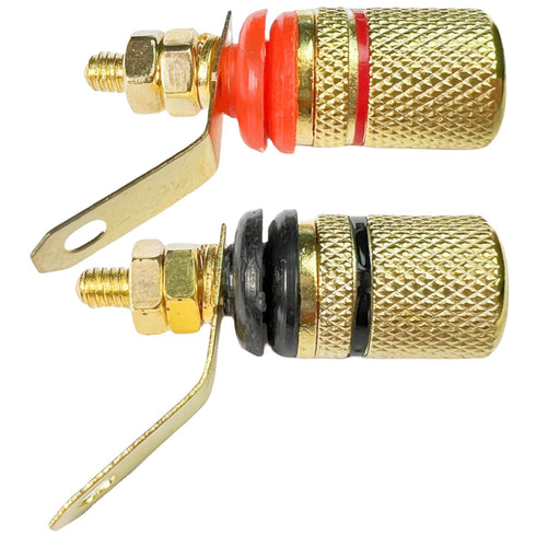 CESS Amplifier Terminal Connector Binding Post Banana Plug Jack Socket, 4 Pack