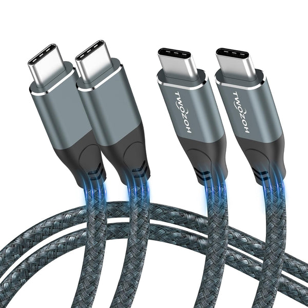 Twozoh USB C to USB C 3.2 Gen 2 Cable 20Gbps Data Transfer 100W PD Fast Charging 4K Video Output Monitor Cord (1.6FT,