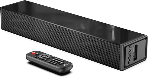 Small Sound Bar for TV, PC, Gaming | Mini TV Speaker Soundbar with Bluetooth/HDMI ARC/Optical/AUX/USB Connections