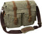 peacechaos Men's Canvas Camera Bag - Leather DSLR SLR Case, Vintage Messenger Sling Bag, Army Green
