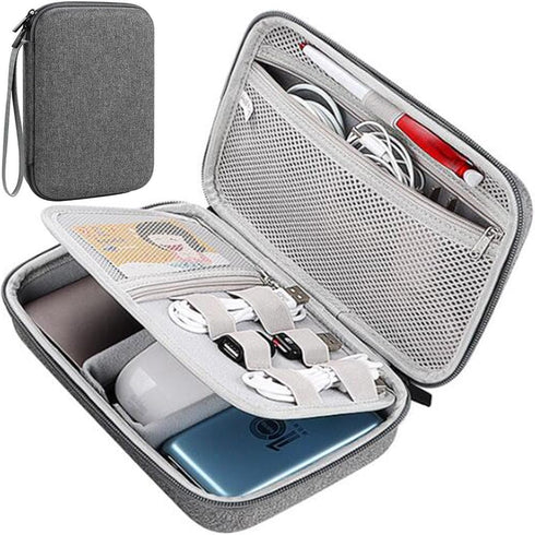 Hard Electronic Organizer Travel Bag, Waterproof Shockproof Case for Power Bank, Adapters, Chargers, Cables, Flash