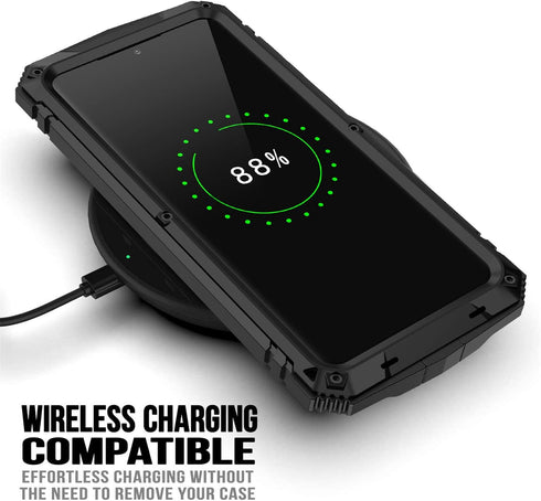 MIYI Waterproof Case for Samsung Galaxy S21 Plus/S21+ 5G, Heavy Duty Military Protector Cover, Black