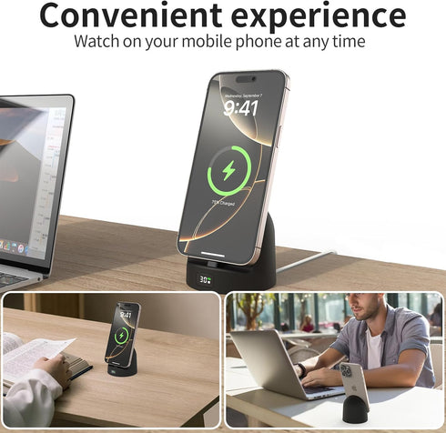 Manopola Samsung/iPhone15/16/17,Charger Phone Charging Stand for Stand with USB-C,Charging Station with LED Power