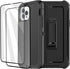 Defense iPhone 12 Case with Two Screen Protectors, 3 Layer Rugged Heavy Duty for iPhone 12/Pro