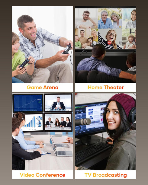 8K 2.1 8K@60Hz, 4K@120Hz, 3D, Monitor-1.6 HDMI Extension Cable, HDMI Male to Female Adapter Extension Cord HDR