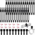 48Pcs Cord Organizer Kit, Reusable Silicone Cable Ties and Strong Adhesive Clips for Cable Management (Black)