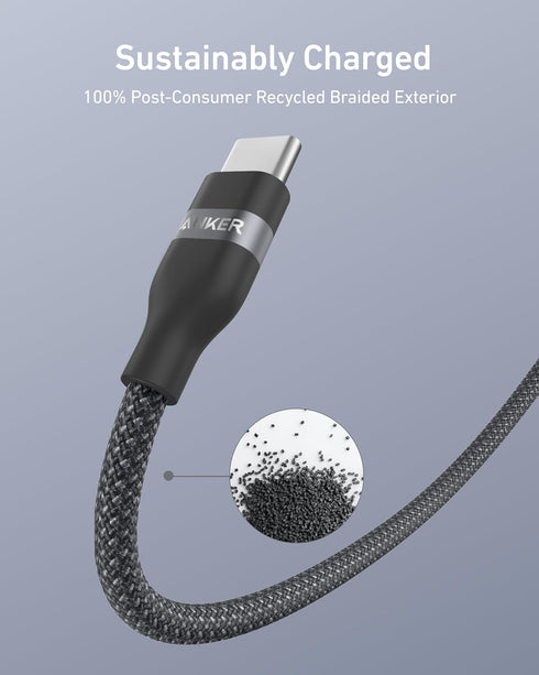 17 16 Note20 (3FT, Anker Car Carplay Cable for iPhone Pro Max Plus, Upcycled Braided USB A to USB C Car Charger Cord