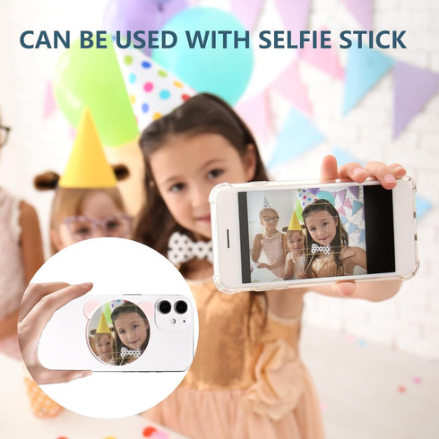 QxbBox 17 16 15 14 13 Magnetic Selfie Mirror for Back Camera, Compatible with Magsafe Case & All Phones, Convex Cell
