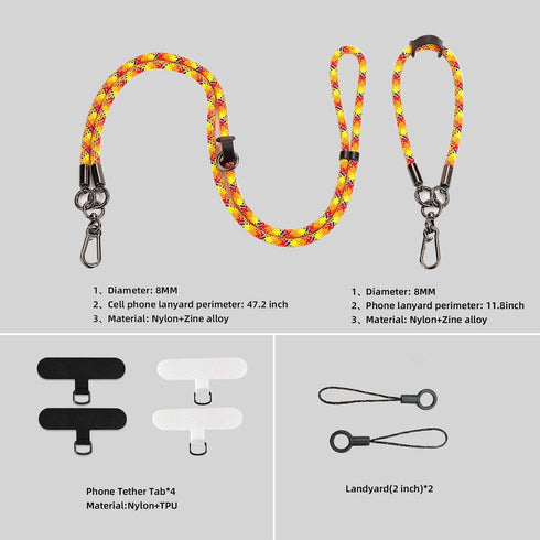 Phone Lanyard 2 Pack, Universal Wrist Strap for Camera Keychains, Lanyard for Phone Case, Offices, Crossbody Rope