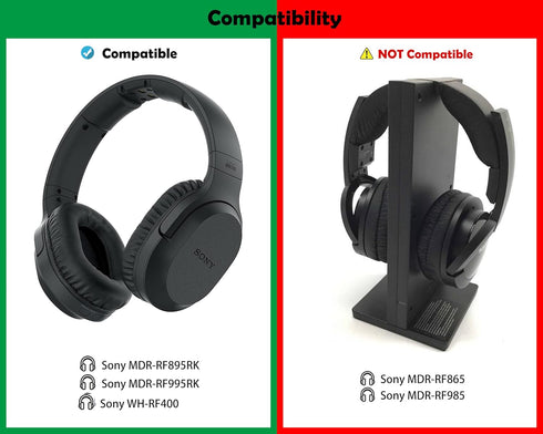 Professional Headset Ear Cushions Replacement Ear Pads Headphone Earpads Compatible with Sony MDR-RF895RK MDR RF995RK WH-RF400R Headset