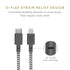 Native Union Belt Cable USB-C to Lightning 10ft, Ultra-Strong Reinforced Cable for iPhone 14, 13 and Earlier (Zebra)