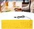 Foldable Silicone Keyboard, 108 Keys Waterproof Rollup USB Wired Keyboard for PC, Laptop, Notebook (Yellow)