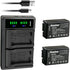 Kastar 2-Pack Battery and LTD2 USB Charger for Leica BP-DC9 Series, Compatible with V-Lux 2 and V-Lux 3 Cameras