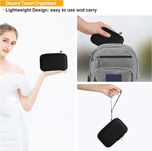 Carrying Case for Panasonic Lumix LX10/LX100/ZS60/ZS70/ZS80/ZS200/ZS100 4K Digital Camera, Black Travel Bag with Mesh