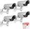 FITNATE Fake Camera, Dummy CCTV Surveillance System with LED Flashing Light, 4 Safety Warning Stickers, Fake Security