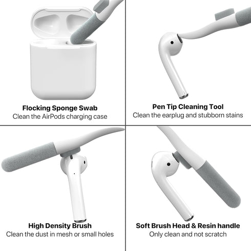 Valkit Clear Case Cover for AirPods 2nd Generation with Lock & Cleaner Kit, Soft Shockproof Case for AirPods 2nd/1st