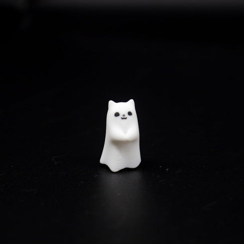 Artisan Keycaps - Cute Ghost keycaps Shine Through Keycaps Resin Keycaps Custom Keycaps Escape Handmade Keycap for Mechanical Keyboard Key cap (Dignified Little Ghost, Opaque) by REDQIN