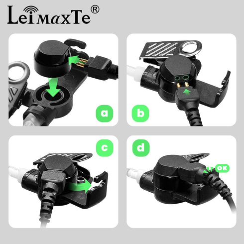 RDM2070D Earpiece for Motorola: Compatible with CLS1110, CLS1410, CP185, CP200D, RDU4100. 2-Pin Mic PTT Acoustic Tube.