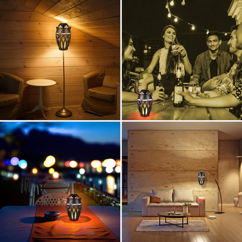 Vanten Outdoor Bluetooth Speakers, Bluetooth 5.0 LED Flame Speaker, IPX5 Waterproof Atmosphere Speaker, Gifts for Men