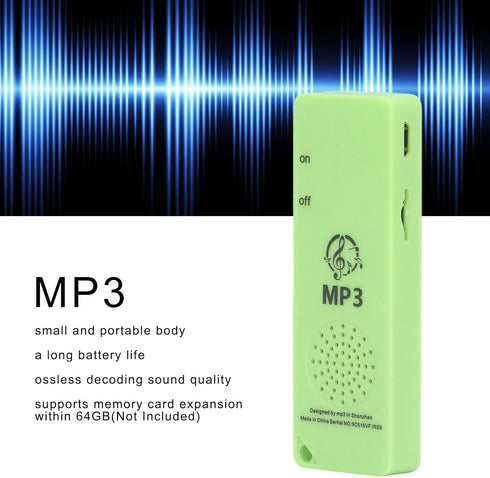 ASHATA MP3 MP3 64GB Player, Portable Music Player for Students, Lossless Sound Compact Mini Player, Supports up