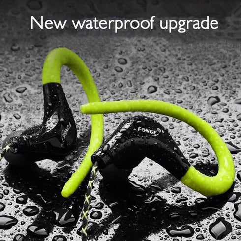 Docooler Wired in-Ear Waterproof Earphones, Stereo Super Bass Headphones with Mic for Sports (Green)