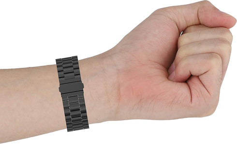 FitTurn Bands Compatible with AIKELA Smartwatch, Stainless Steel Replacement Strap Buckle Metal Wrist Band