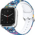 Stitch Holiday Pink Couple Bands Compatible with Fitbit Versa 2/Versa/Versa Lite/Versa SE Band Fancy Soft Sport Silicone Cartoon Holiday Strap Men Women