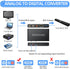 CAMWAY 3.5mm TV,Computer,MP3 Analog to Digital Audio Converter - to ARC, RCA to ARC for Old Player,Projector