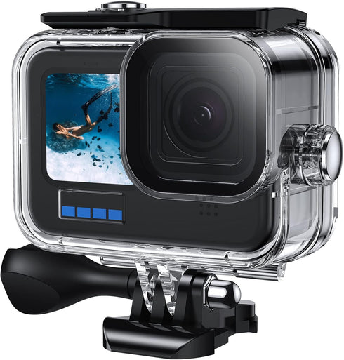 Kuptone Waterproof Case 60M/196FT Dive Housing Shell with Bracket for Go Pro 11/10/9
