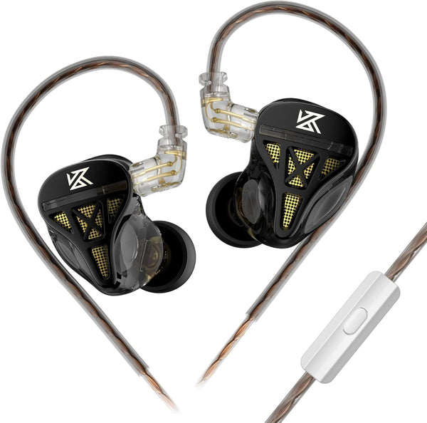 KZ DQS Wired In-Ear Earphones with Microphone, Sound Isolating, Detachable Cable, Durable Quality for Audiophiles