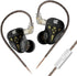 KZ DQS Wired Earbuds with Mic, Dynamic Driver in Ear Monitor Headphone, Semi-Open HiFi Bass Earphone 2pin 3.5mm Gaming