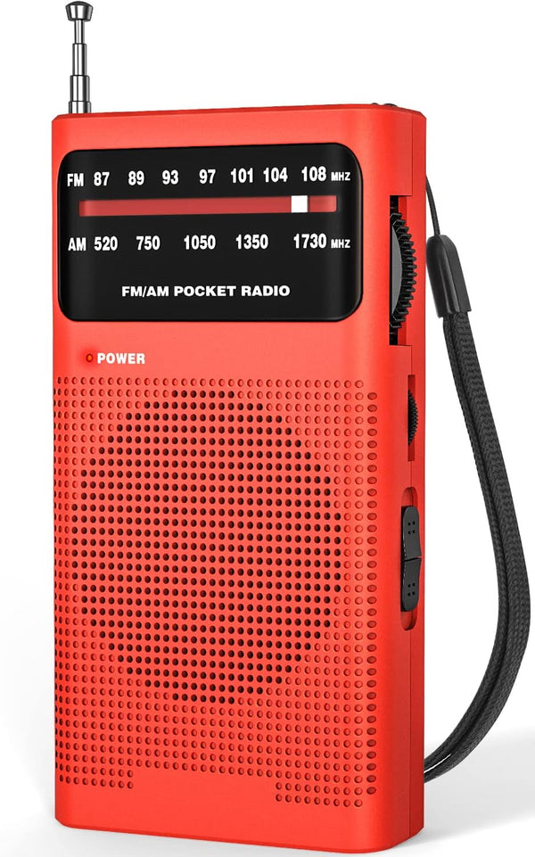 Goodes Portable Radio AM FM, Transistor Radio with Loud Speaker, Battery Operated for Indoor & Outdoor Use