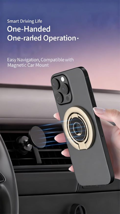 Generic 360Rotating 17 16 15 14 13 12, Magnetic Phone Ring Buckle Stand Multi Functional Stand for Car/Home/TV Series