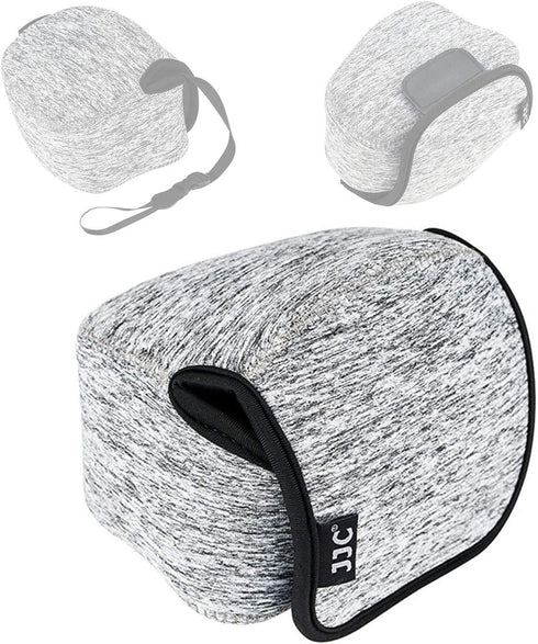 JJC Dark Gray Neoprene Pouch Case Bag for Nikon Z50 / Z FC, Water Resistant, 143x120x110mm, 16-50mm Lens Compatible