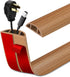Floor Cord Cover Self Adhesive Hider for Power Cord Management, Light Brown Wood, 20Ft