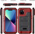 Beasyjoy Metal Phone Case for iPhone 13 Waterproof, Built-in Screen Protector, Heavy Duty Full Body Protective Military