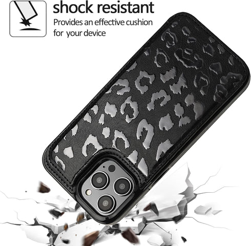 uCOLOR Flip Leather Wallet Case Card Holder for iPhone 12 Pro/12, Women and Girls with Card Holder Kickstand, Marble