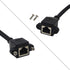 GINTOOYUN Panel Mount RJ45 - RJ45 Male to Female Screw Panel Mount CAT6/5e/5 Shielded Network LAN Extender Cord