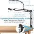 ChromLives Overhead Phone Mount with Ring Light - Flexible Articulating Arm for Video Recording, Top Down Camera Mount