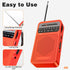 Goodes Portable AM FM Radio with Loud Speaker, Headphone Jack, 2AA Battery Operated for Long Range Reception, Pocket