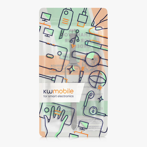 kwmobile Real Leather Watch Strap for Xiaomi Redmi Watch 3 Active/Redmi Watch 3 Lite, Replacement Sports Wristband