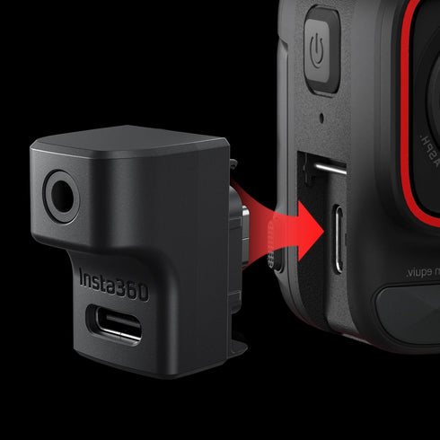 CYNOVA Insta 360 Ace Pro Mic Adapter: Compatible with Insta360 Ace Accessories, External Microphones Type-C and 3.5mm