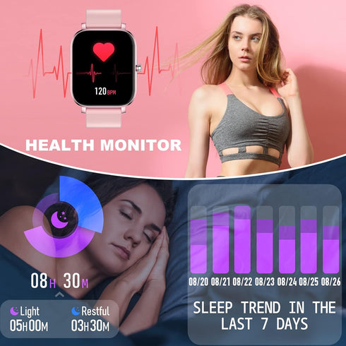 Smart Watch for Women, Fitness Tracker with Heart Rate/Sleep Monitor, Activity Tracker for Android/iOS Phones