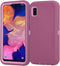 Galaxy A10E Case with Built-in Screen Protector, Tri-Layer Heavy Duty Full-Body Shock Absorption Cover - Wine/Pink