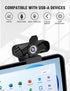 Full HD Webcam with Built-in Microphone, Rotatable Tripod, 1080P Video, Wide Angle Camera for Desktop PC or Laptop